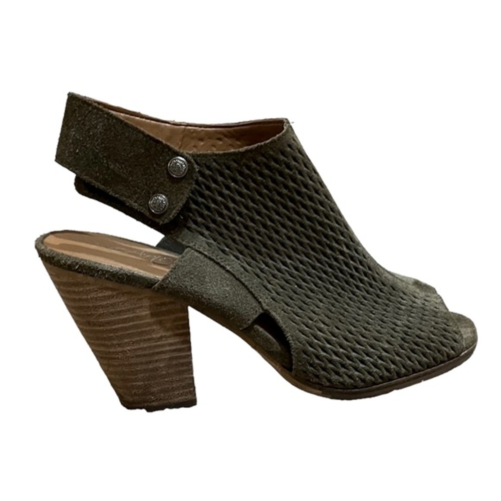 Arturo Chiang Leather Peep Toe Slingback Bootie